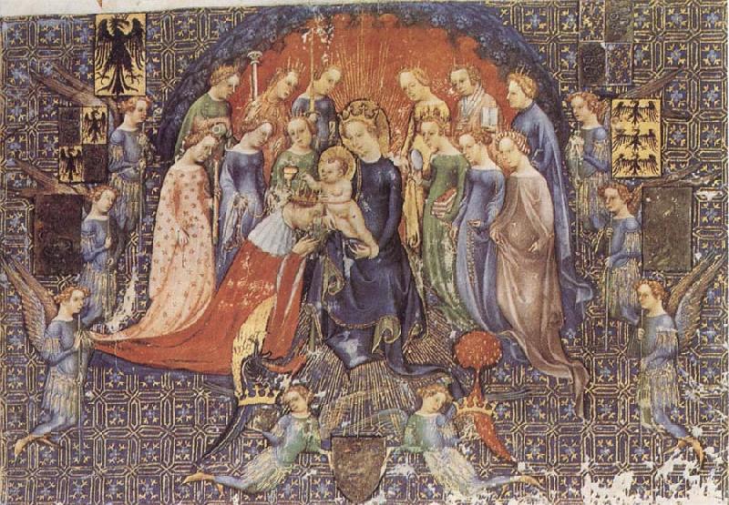 Michelino da Besozzo The Christ Child crowns the Duke Spain oil painting art